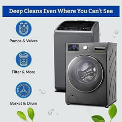 Washing Machine Cleaner with Activated Charcoal, Deep Cleaning, Premium Washing Machine Cleaner liquid Quick Descaler for Scale Remover Cleaning of Tub Drum Front & Top Load Machine