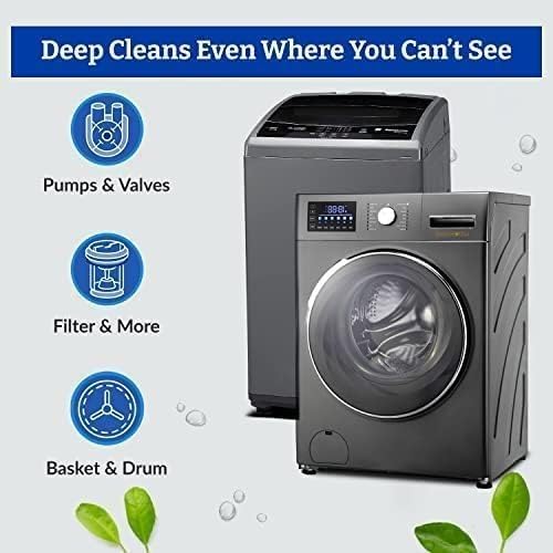 Washing Machine Cleaner with Activated Charcoal, Deep Cleaning, Premium Washing Machine Cleaner liquid Quick Descaler for Scale Remover Cleaning of Tub Drum Front & Top Load Machine