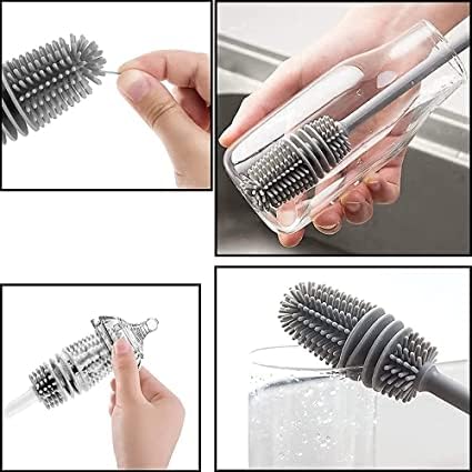 Store Bottle Cleaning Brush|Silicone Water Bottle Cleaner|Brush with Long Handle|Reusable Cleaning Brush|Bottle Brush Cleaner