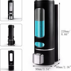 Wall Mounted Liquid Soap Dispenser, 400ml Manual Pump, for Shampoo, Sanitizer, and Lotion, High-Durability ABS Storage, for Bathroom and Kitchen