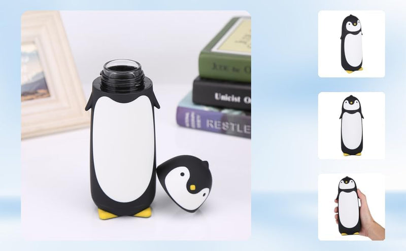 Penguin Glass Water Bottle 300ml