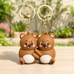 Cute Bear Couple Keychain