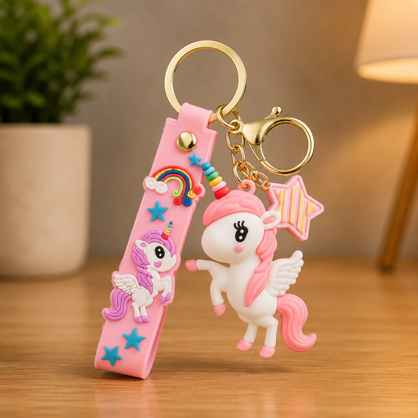 Big Unicorn Silicone Keychains