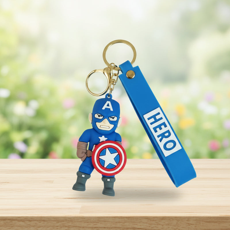 Captain America Silicone Keychains