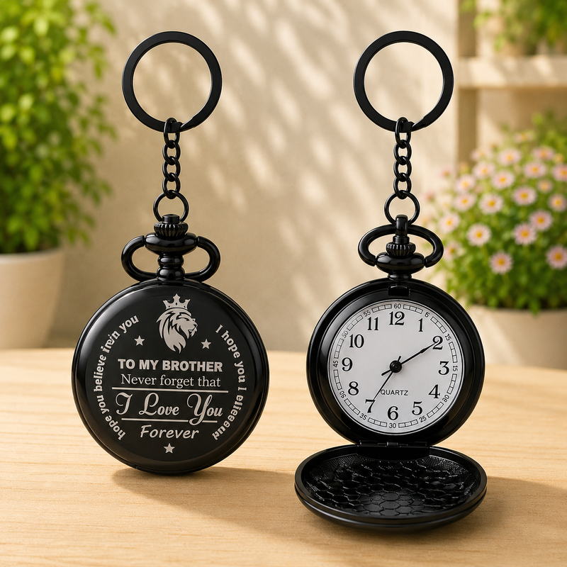 Best Brother Ever Time Piece Keychain