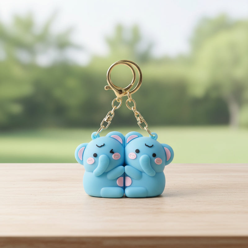 Elephant Couple Keychain