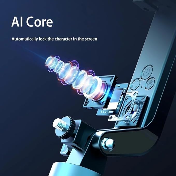 Auto Face Tracking AI Gimbal Selfie Stick Tripod Stand,Detachable Bluetooth Remote Compatible for iPhone/Android, Best for Vlogging/Photo Shoot (Q185 AUTO FACE Tracking Selfie Stick)