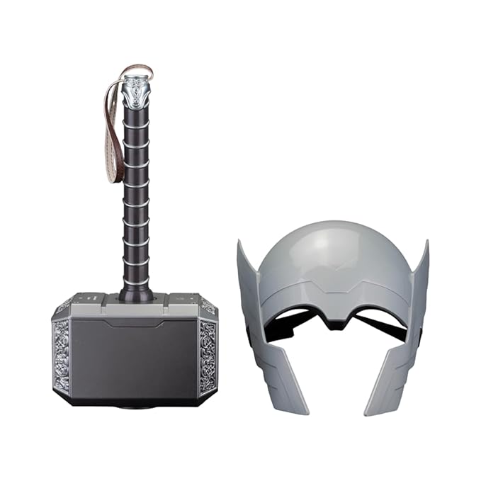 Marvel Avengers Thor Role Play Hammer & Helmet Combo | ABS + PV Cosplay Toy Set for Kids | Superhero Dress-Up Gear | Ages 6+