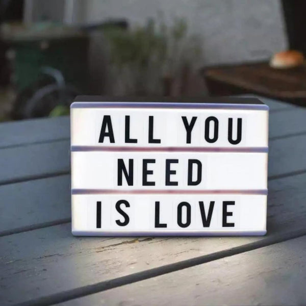 Cinema Light Box with LED Lights | DIY Message Board with Letters & Symbols | Cinematic Light Up Letter Box for Home Decor, Shop Advertising, Parties & Gifts| Boys Girls Valentine Gifts