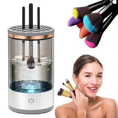 Automatic Makeup Brush Cleaner Machine – Portable Electric Brush Cleaning Tool for All Types of Beauty Makeup Brushes, Quick Drying, Easy to Use for Foundation, Contour, Eyeshadow, Blush