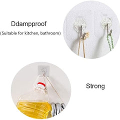 Transparent Wall Hooks, Pack of 3