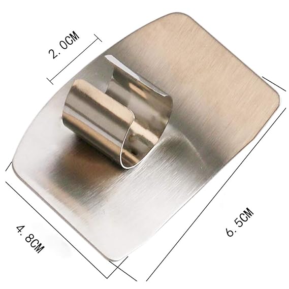 2 PCs Finger Guard For Cutting Kitchen Tool Finger Guard Stainless Steel Finger Protector Avoid Hurting When Slicing and Dicing Kitchen Safe Chop Cut Tool