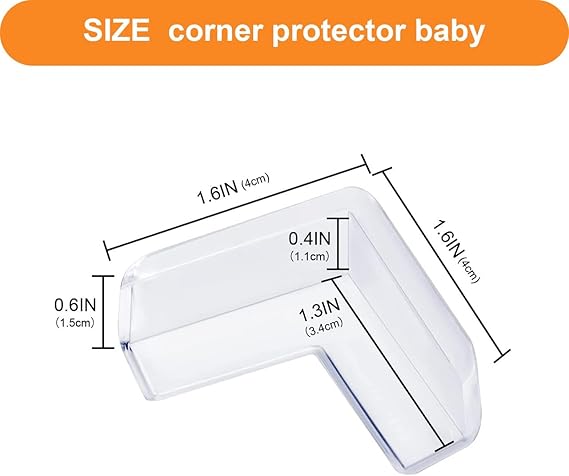 Corner Protector for Baby Soft Transparent Table Corner Guards & Edge Protectors for Sharp Edges, Furniture & Bed Corners (4psc)