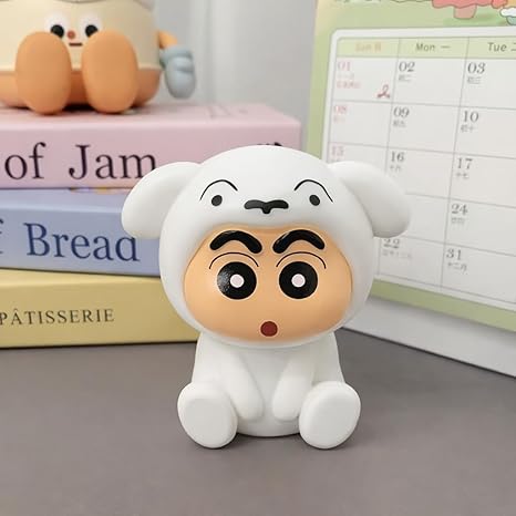 Shinchan Shiro Night Light, Hard Plastic, Switch Glow LED lamp. White Color Light, Designed as a Sleep Companion, Ideal for Children & Home Decor (Small Size)