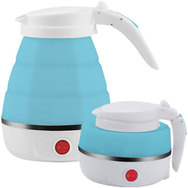 Portable Folding Silicone Water Kettle 1L Water Pot Outdoor Camping Travelling Hiking Kitchen Tools Tea Coffee Kettle Multi-Color (Set of 1) (MultiColor)