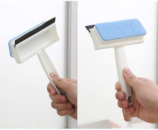 Glass Wiper & Brush – Double-Sided Cleaner for Mirrors, Tiles & Windows 2-in-1