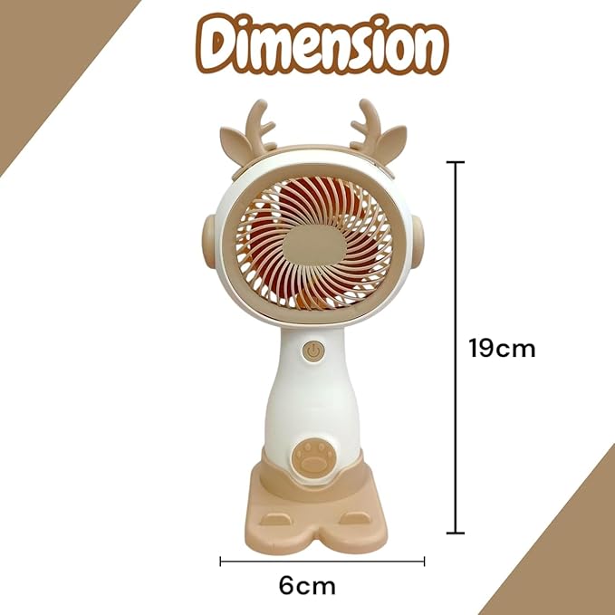 Rechargable Hand-Fan (Pack Of 1) | USB Charging Hand-Fan | Protable Summer Cooling fan For School Office And Travel | Indoor, Outdoor Handheld/Fan