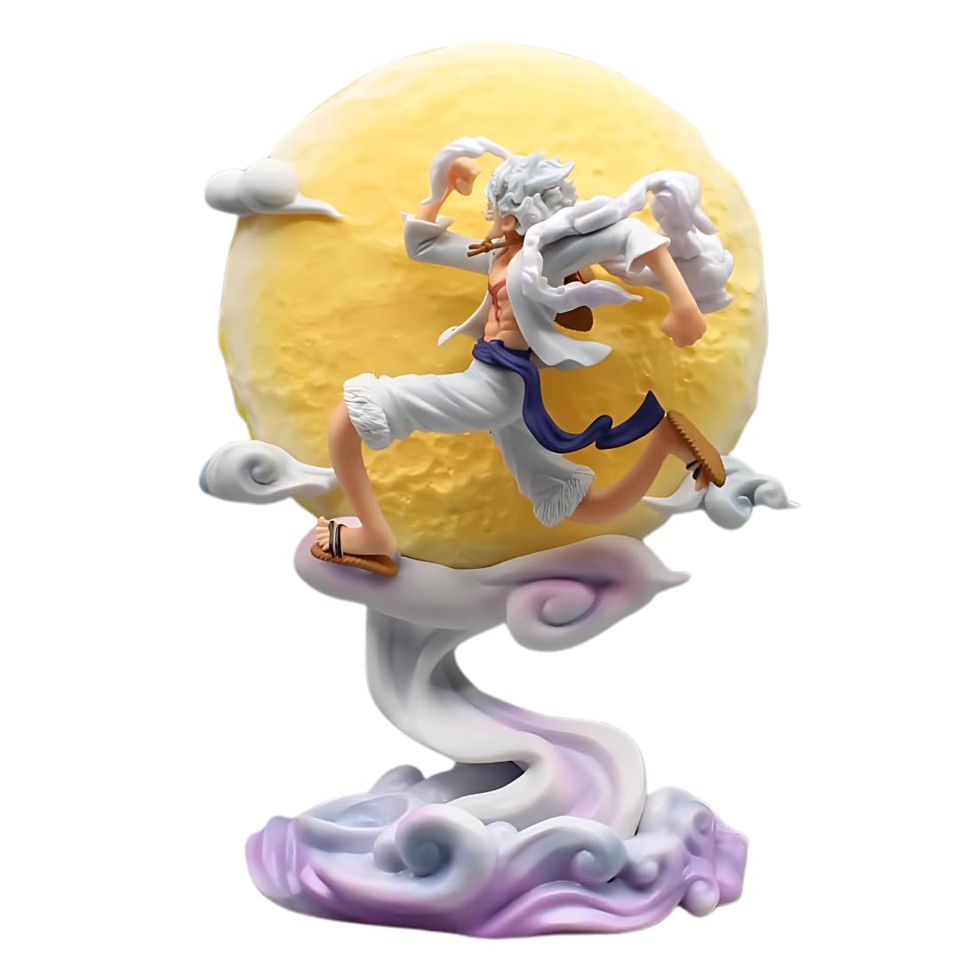 Luffy Action Figure Gear 5 Sun God Nika Monkey D Luffy Action Figure LED 28CM