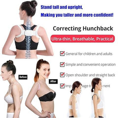 Posture Corrector - Adjustable Back Brace for Men and Women -Relieves Neck, Shoulder, Clavicle, and Back Pain, Back Belt for Back Pain, Breathable Design