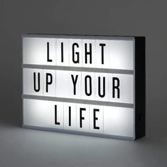 Cinema Light Box with LED Lights | DIY Message Board with Letters & Symbols | Cinematic Light Up Letter Box for Home Decor, Shop Advertising, Parties & Gifts| Boys Girls Valentine Gifts