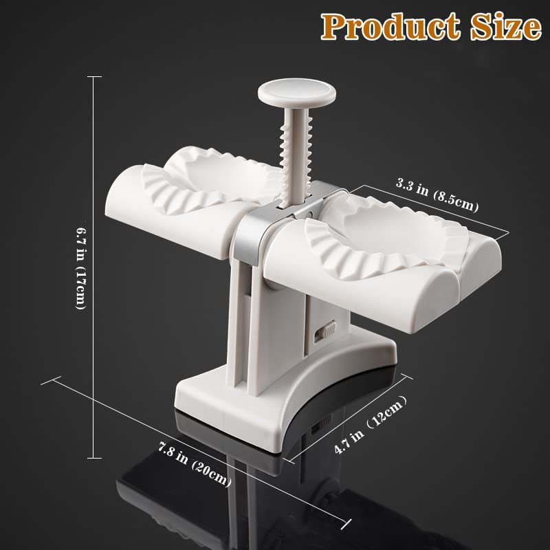Double Head Automatic Dumpling Maker Mould Dumpling Maker Press Dumpling Wrapper Tool Dumpling Skin Maker Molds, Easy-Tool for Dumpling