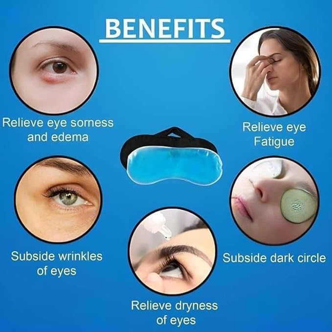 Eye Mask Cooling Gel Eye Cooling Gel Pads Ice Gel Mask Cooling Eyes Ice Eye Mask Pain Relief Redness Eye Gel For Dark Circles Eye Patches for Women and Men