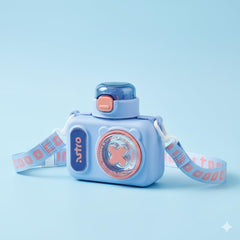Camera Bottle Plastic Retro Kids Water Bottle, Capacity: 600ml