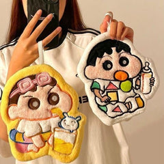 Shinchan Cute Kids Hand Towels with Hanging Loop | Pack of 1