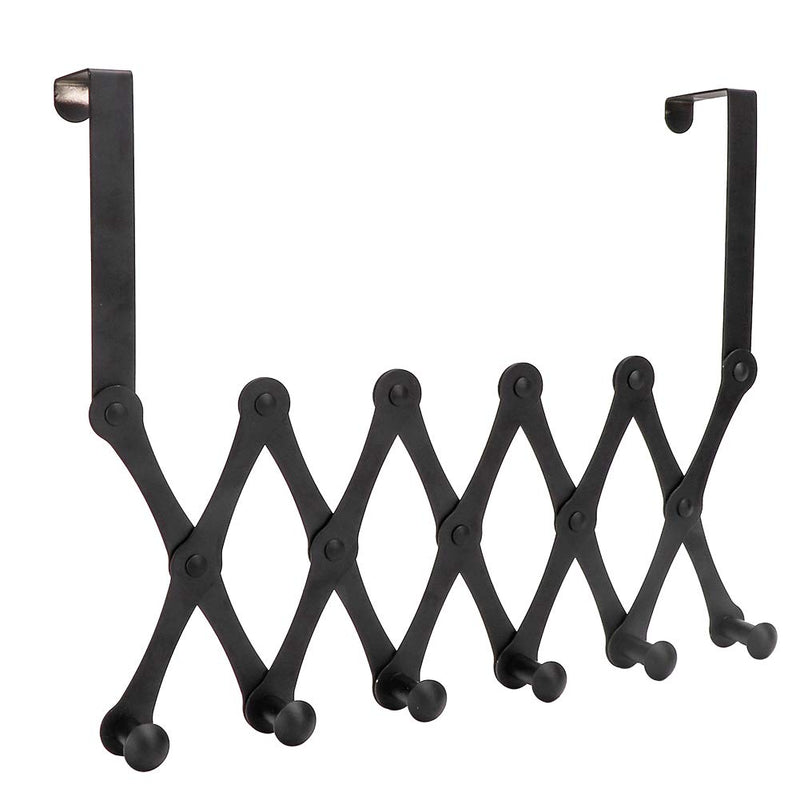 Hat Hanger, Over The Door Hooks, Over Door Towel Rack, Stainless Steel Telescopic Folding Hat Backpack Hanger Door Hanging Rack for Living Room Bedroom(6 Hooks)
