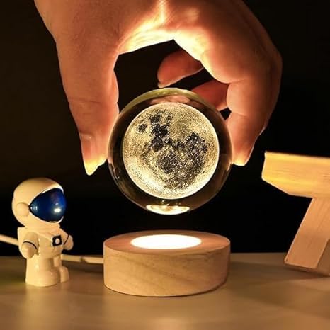 3D Crystal Full Moon Lamp