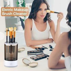 Automatic Makeup Brush Cleaner Machine – Portable Electric Brush Cleaning Tool for All Types of Beauty Makeup Brushes, Quick Drying, Easy to Use for Foundation, Contour, Eyeshadow, Blush