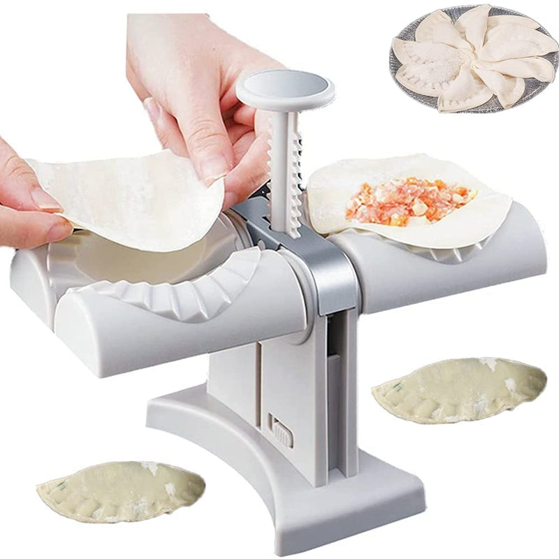 Double Head Automatic Dumpling Maker Mould Dumpling Maker Press Dumpling Wrapper Tool Dumpling Skin Maker Molds, Easy-Tool for Dumpling