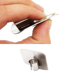 2 PCs Finger Guard For Cutting Kitchen Tool Finger Guard Stainless Steel Finger Protector Avoid Hurting When Slicing and Dicing Kitchen Safe Chop Cut Tool