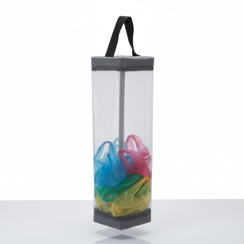 Multicolor Large Capacity Plastic Carry Bag Mesh Organizer for Kitchen, Durable Polyester Hanging Grocery Bag Holder, Storage with Widened Handle for Home & Cafe Use