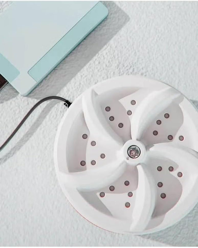 Portable Mini Ultrasonic Washing Machine - 30W USB Mini Turbine Washing Machine for Underwear, Socks, Baby Clothes - Water Saving and Energy Saving and Safe to Use