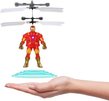 Sensor Super Hero Flying Helicopter Toy for Kids – Hand Controlled Indoor Flying Toy