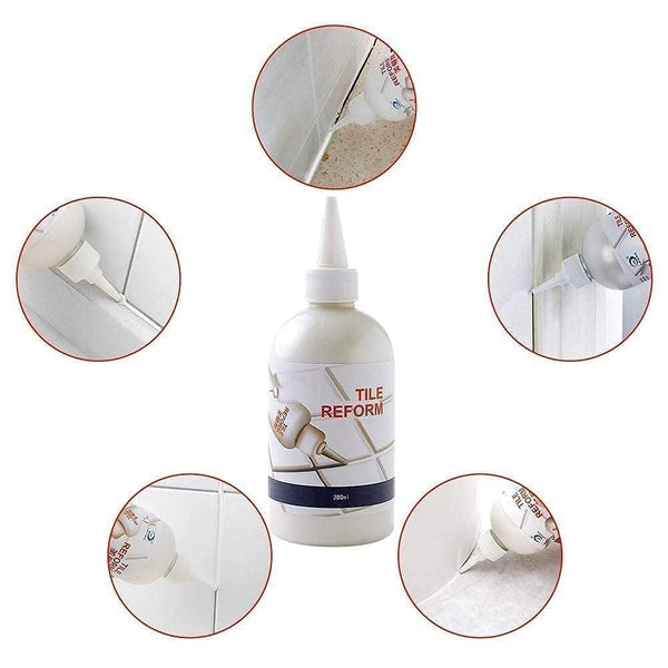 Tiles Gap Filler Waterproof Crack Gap Filler Agent For Diy Home Sink Grouts Repair Filler Tube Paste For Kitchen, Bathroom Crawling Kids Universal Metal Plastic Weld Repair Glue (WHITE, 280ML)