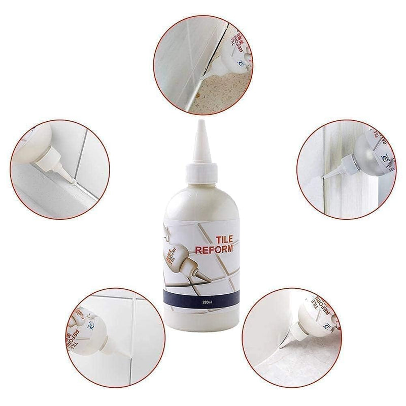 Tiles Gap Filler Waterproof Crack Gap Filler Agent For Diy Home Sink Grouts Repair Filler Tube Paste For Kitchen, Bathroom Crawling Kids Universal Metal Plastic Weld Repair Glue (WHITE, 280ML)