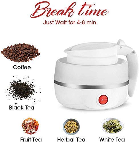 Portable Folding Silicone Water Kettle 1L Water Pot Outdoor Camping Travelling Hiking Kitchen Tools Tea Coffee Kettle Multi-Color (Set of 1) (MultiColor)
