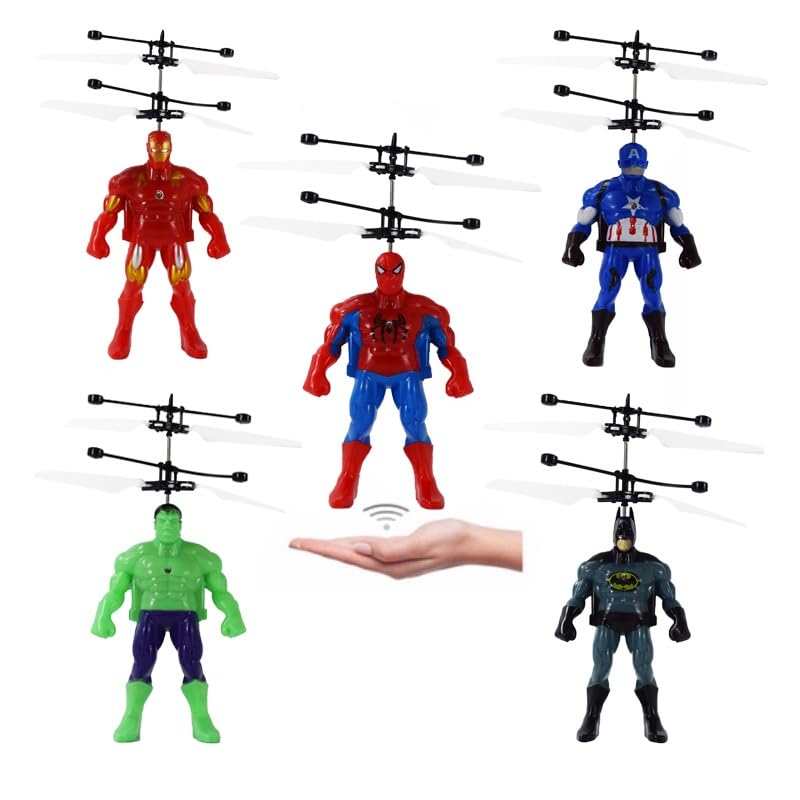 Sensor Super Hero Flying Helicopter Toy for Kids – Hand Controlled Indoor Flying Toy