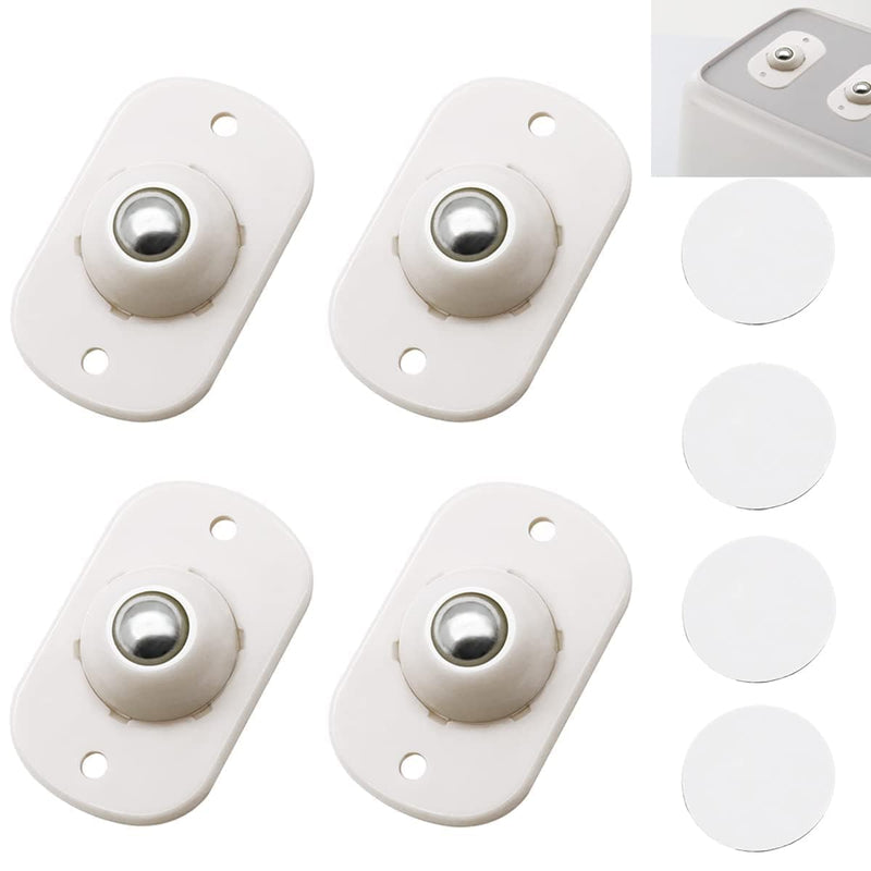 4 Pcs Self Adhesive Mini Swivel Casters Wheels,Universal Wheels at The Bottom of The Storage Box