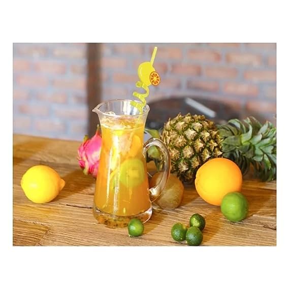 Straws Smoothie Drinking Plastic Straws Kids/Birthday Party Decorations for Kids Girls (Set of 4)