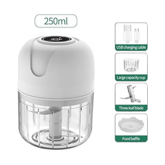 Electric Mini Garlic Chopper USB Meat Grinder Garlic Masher Machine Sturdy Durable Crushed Ginger Vegetable Crusher