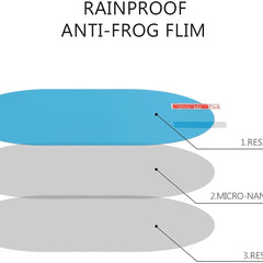 Anti Fog Film for Car Rear View Rainproof, Waterproof Mirror HD Nano Coating, Anti-Water Protective Film Sticker, Anti Scratch, Anti Glare Side Car Mirror Accessories for All Vehicles (2Pc)