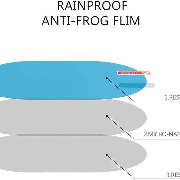 Anti Fog Film for Car Rear View Rainproof, Waterproof Mirror HD Nano Coating, Anti-Water Protective Film Sticker, Anti Scratch, Anti Glare Side Car Mirror Accessories for All Vehicles (2Pc)