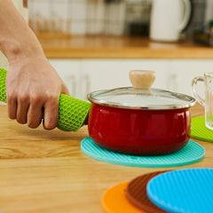 Silicone Trivet Mats | Food Grade BPA-Free | Heat Resistant Non-Slip Hot Pads for Kitchen | Multi-Functional Pan Protectors