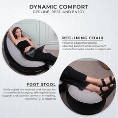 Inflatable Recliner air Cushion Sofa with Household Air Pump, Portable Waterproof and Leak-Proof, Suitable for Indoor/Outdoor, Camping, Traveling