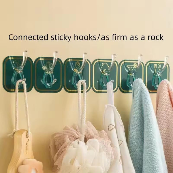 Self Adhesive Hook Colorful 6 Pcs