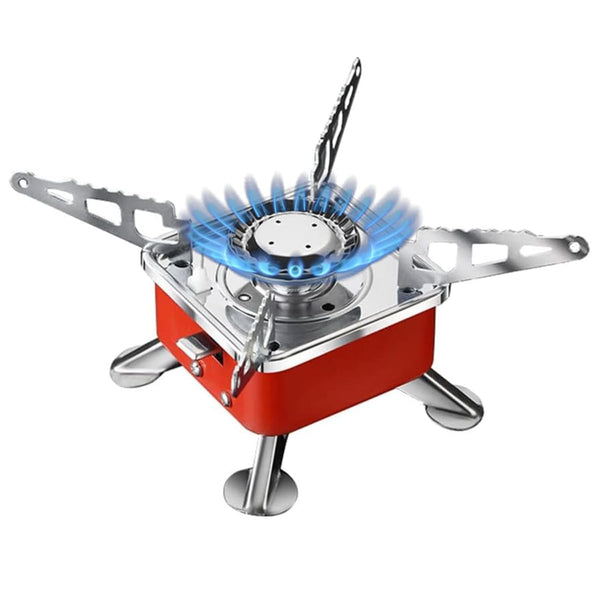 camping gas stove - Outdoor Stove | camping stove - 2800W- Ultra Light Folding Picnic Cooking Gas Burners Folding Stove With Storage Bag - Emergencey stove, Stainless Steel