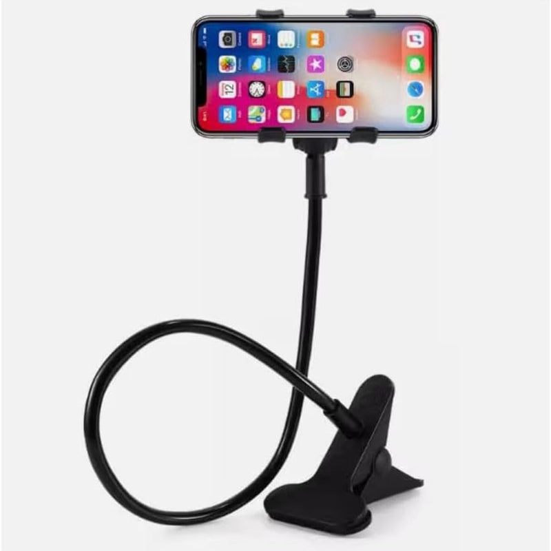 Flexible 360 Degree Rotatable Clip Phone Holder Black